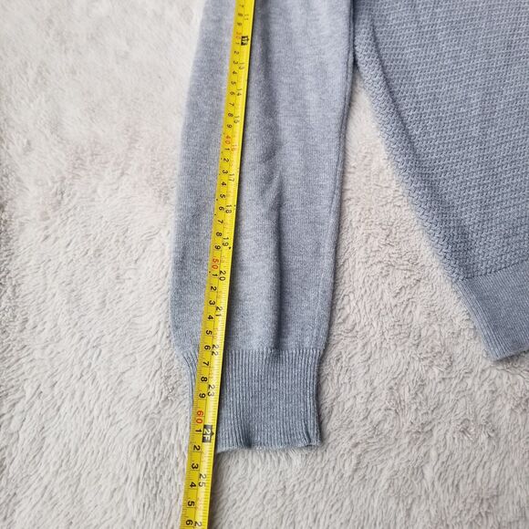 Perry Ellis Sweater Men's S Quartet Zip  Fisherman Woven Neutral Minimalist - Picture 8 of 8